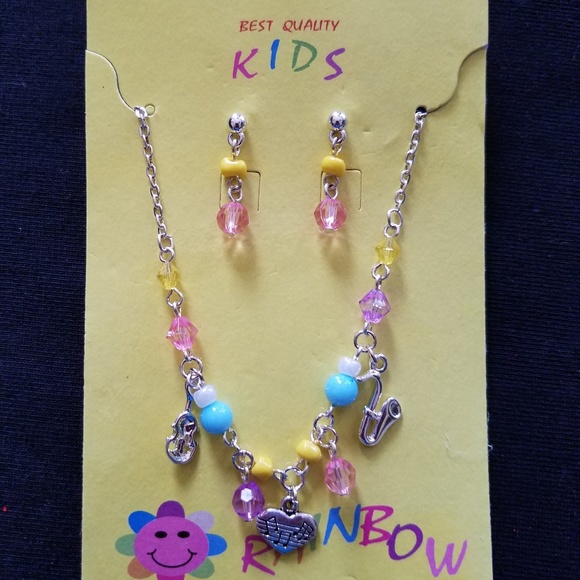 Rainbow Other - Adorable child Necklace and Earrings